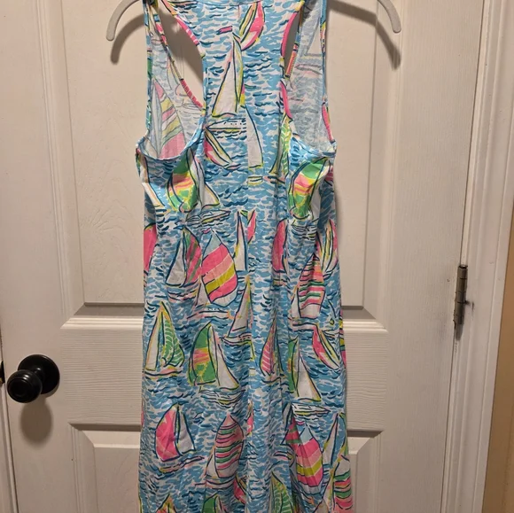 Lilly Pulitzer Melle Trapeze Tank Dress in You Gotta Regatta Small - Picture 3 of 4
